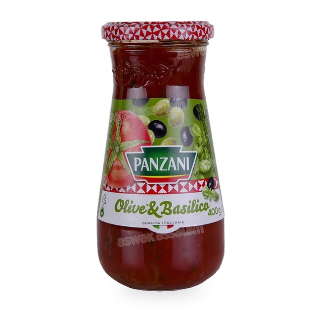 SAUCE PIZZA OLIVE ET BASILIC 400G PANZANI