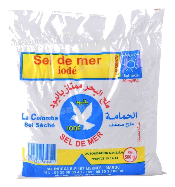 SEL DE MER IIODE 500G LA COLOMBE