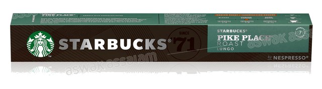 CAFE PIKE PLACE ROAST LUNGO INTENSITE 7 BOITE 10 CAPSULES STARBUCKS BY NESPRESSO