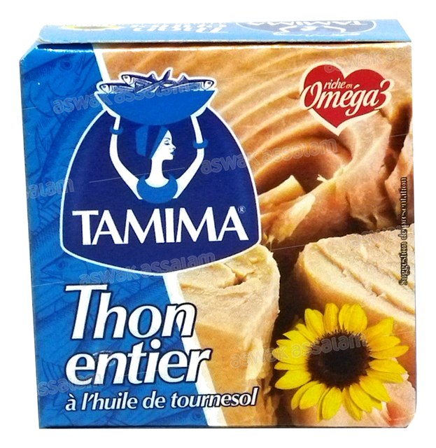 THON ENTIER A L’HUILE DE TOURNESOL 80G TAMIMA