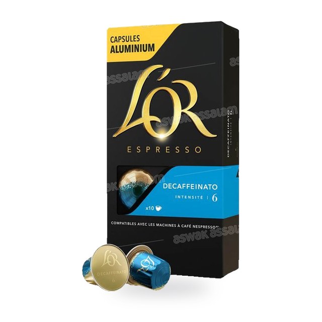 CAFE 10 CAPSULES N°06 DECAFFEINATO L’OR