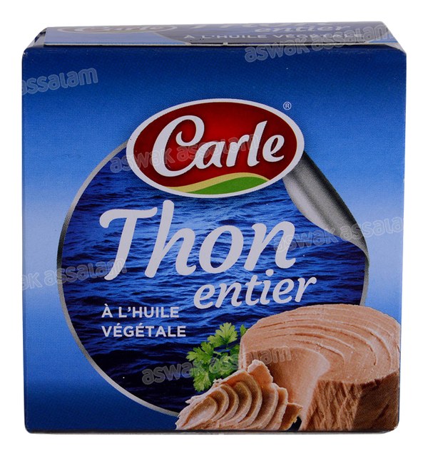 THON ENTIER A L’HUILE VEGETALE 85G CARLE