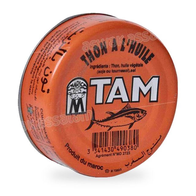 THON ENTIER A L’HUILE VEGETALE 85G TAM