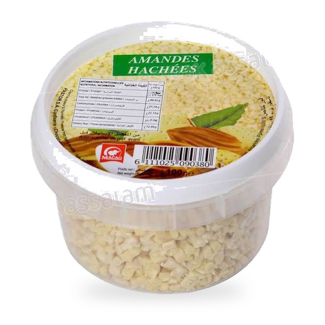 AMANDES HACHEES 100G MACAO