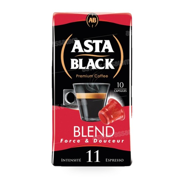 CAFE BLEND BOITE 10 CAPSULES COMPATIBLES ASTA BLACK