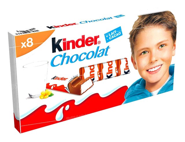 BARRES CHOCOLATEES BOITE DE 8 UNITES 100G KINDER