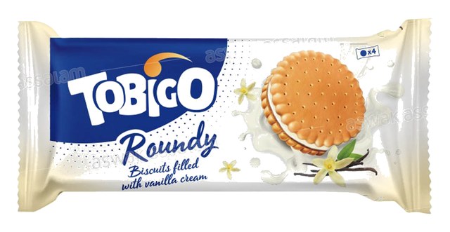 BISCUIT A LA VANILLE 4 PIECES 60G ROUNDY TOBIGO