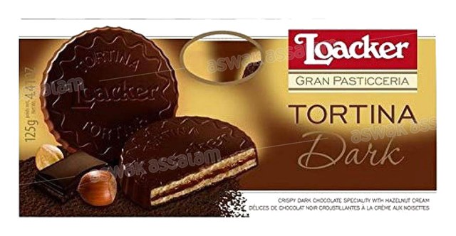 BISCUIT TORTINA CHOCOLAT NOIR 125G LOACKER