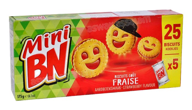 BISCUITS A LA FRAISE 175G MINI BN
