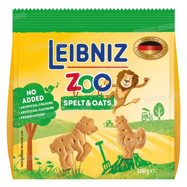 BISCUITS ZOO SPELT & OATS 100G LEIBNIZ