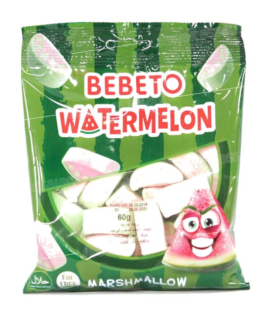 BONBONS MARSHMALLOW WATERMELON 60G BEBETO
