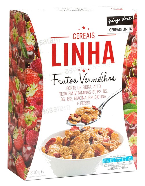 CEREALES AUX FRUITS ROUGES 300G LINHA PINGO DOCE