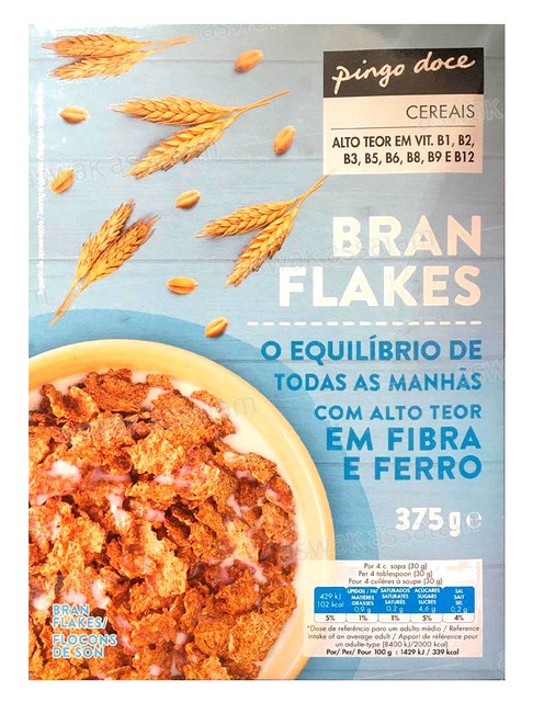 CEREALES BRAN FLAKES 375G PINGO DOCE