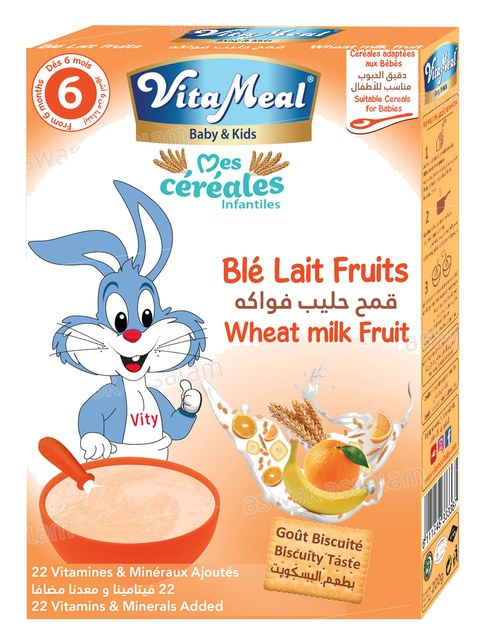 CEREALES LACTEES AU BLE ET FRUITS 200G VITAMEAL