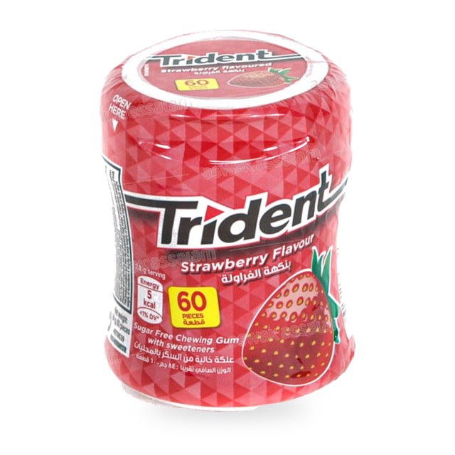 CHEWING GUM STRAWBERRY 60 PIECES TRIDENT