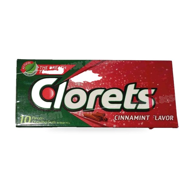 CHEWING-GUM CINNAMINT NEW 10 PIECES CLORETS