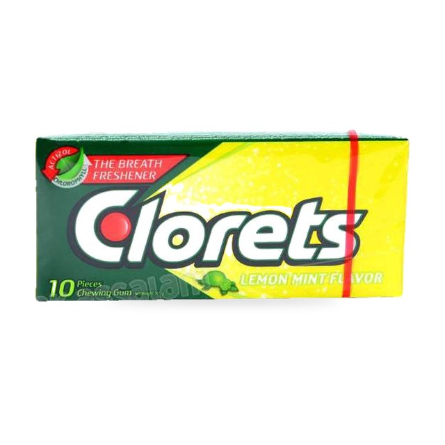 CHEWING-GUM LEMON MINT 10 PIECES CLORETS