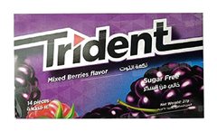 CHEWING-GUM MIXED BERRIES 14 PIECES TRIDENT