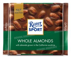 CHOCOLAT AMANDES ENTIERES 100G RITTER SPORT