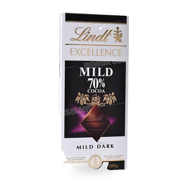 CHOCOLAT EXTRA FIN DOUX NOIR 70% 100G LINDT EXCELLENCE