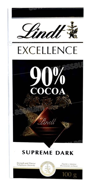 CHOCOLAT NOIR 90% 100G LINDT EXCELLENCE