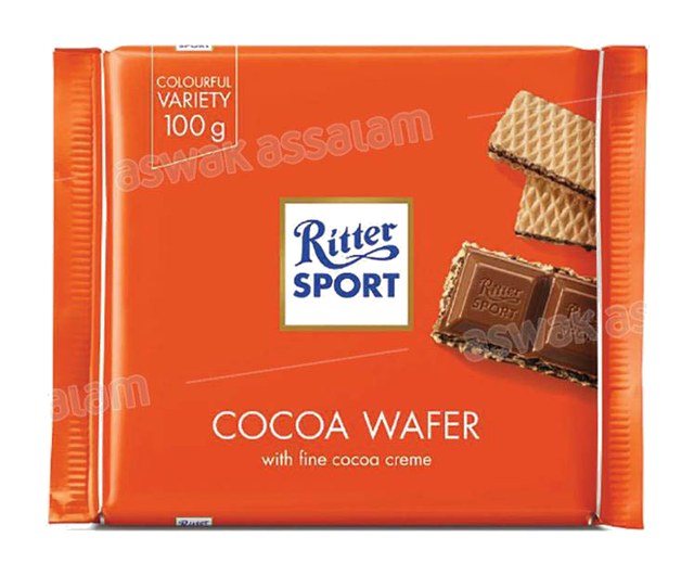 CHOCOLAT NOIR AMANDE ORANGE 100G RITTER SPORT