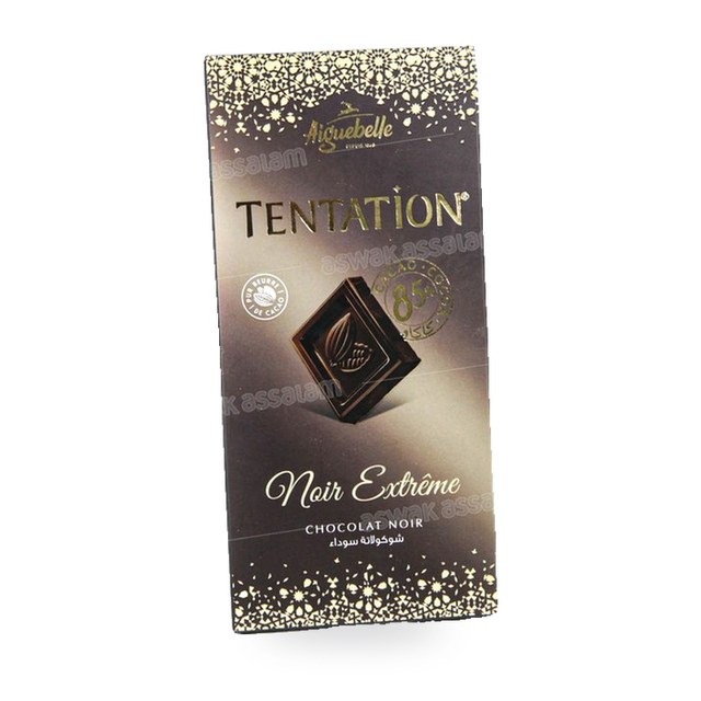 CHOCOLAT NOIR EXTREME 85% TABLETTE 100G TENTATION AIGUEBELLE