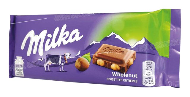 CHOCOLAT NOISETTES ENTIERES 90G MILKA