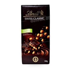 CHOCOLAT SWISS CLASSIC NOIR NOISETTES 100G LINDT