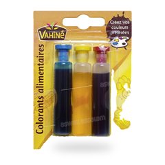 COLORANTS ALIMENTAIRES 3 PIECES VAHINE