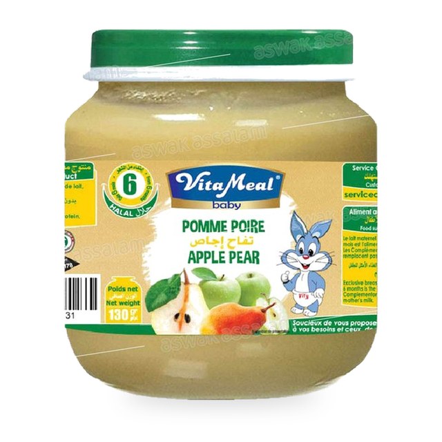 COMPOTE POMME ET POIRE 130G VITAMEAL