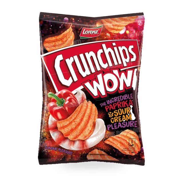 CRUNCHIPS WOW PAPRIKA 80G LORENZ