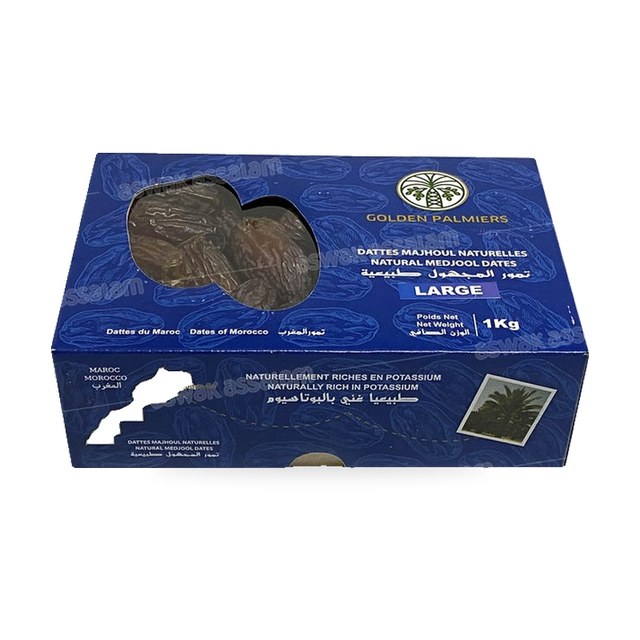DATTES MAJHOUL CALIBRE LARGE 1KG GOLDEN PALMIERS ORIGINE MAROC