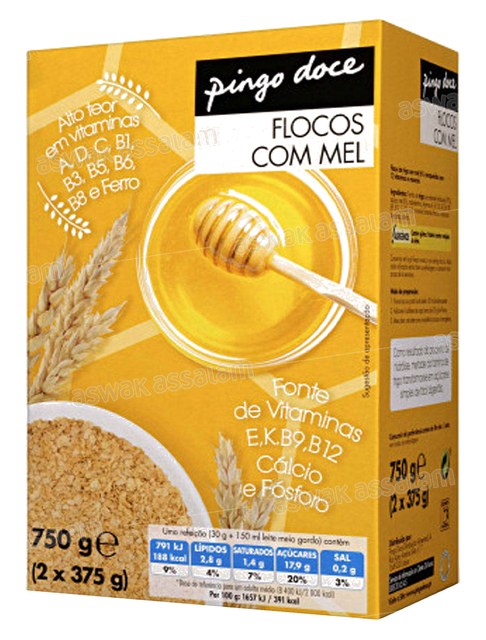 FLOCONS DE CEREALES AU MIEL 750G PINGO DOCE