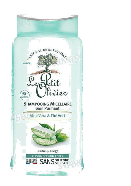 SHAMPOOING MICELLAIRE PURIFIANT ALOE VERA & THE VERT 250ML LE PETIT OLIVIER