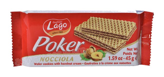 GAUFRETTES AUX NOISETTES 45G POKER
