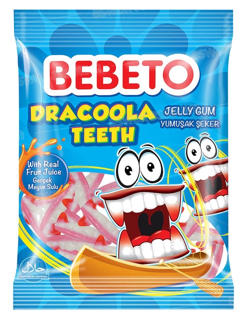 GOMMES DRACOOLA TEETH 100G BEBETO