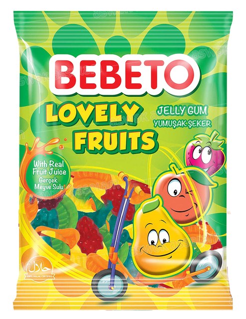 GOMMES LOVELY FRUITS 100G BEBETO