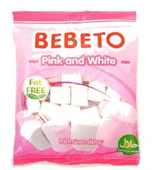 GOMMES MARSHMALLOWS PINK & WHITE 135G BEBETO