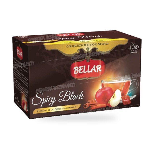 INFUSION BLACK SPICY AROME POMME ET CANNELLE 20 SACHETS BELLAR