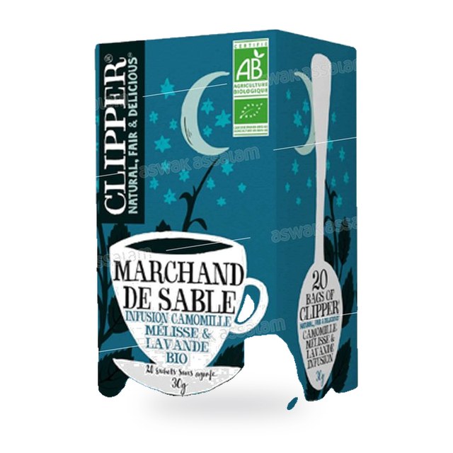 INFUSION MARCHAND DE SABLE BIO CAMOMILLE, MELISSE & LAVANDE 30G CLIPPER