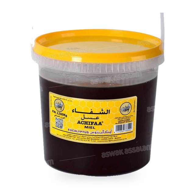 MIEL EUCALYPTUS SEAU PLASTIQUE 2,5KG ACHIFAA