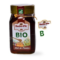 MIEL PUR BIO DE PLANTES 500G RUCHE D’OR