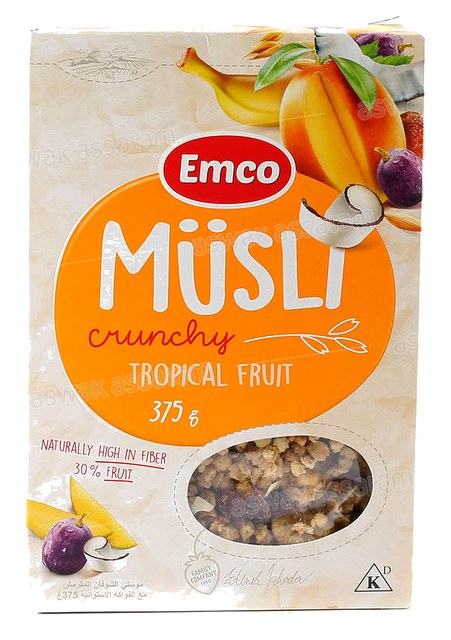 MUSLI TROPICAL FRUIT 375G EMCO