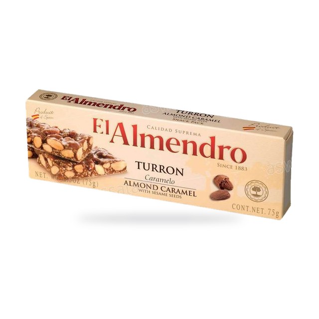 NOUGAT AMANDE CARAMEL 75G TURRON EL ALMENDRO