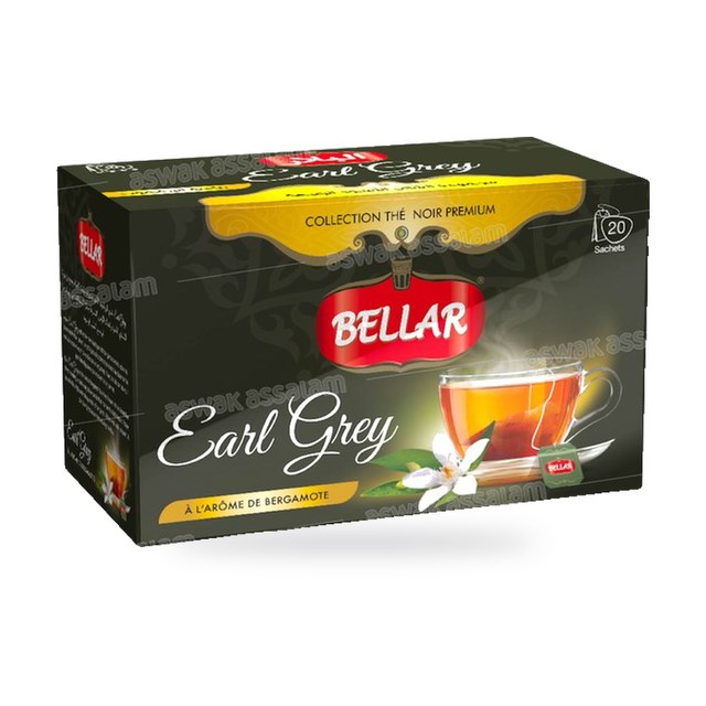 THE NOIR PREMIUM EARL GREY AROME BERGAMOTE 20 SACHETS BELLAR