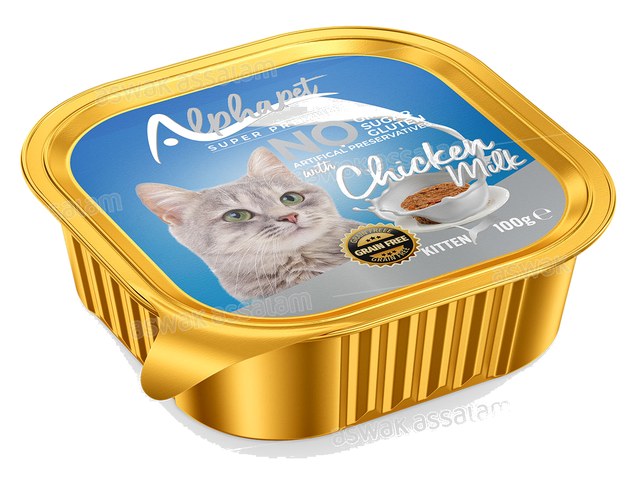 BARQUETTE PATE POULET POUR CHAT 100G ALPHAPET