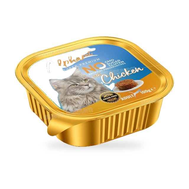 BARQUETTE PATE POULET POUR CHAT ADULTE 100G ALPHAPET
