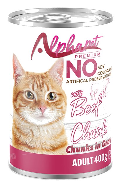 BOUCHEES BOEUF POUR CHAT ADULTE 400G ALPHAPET