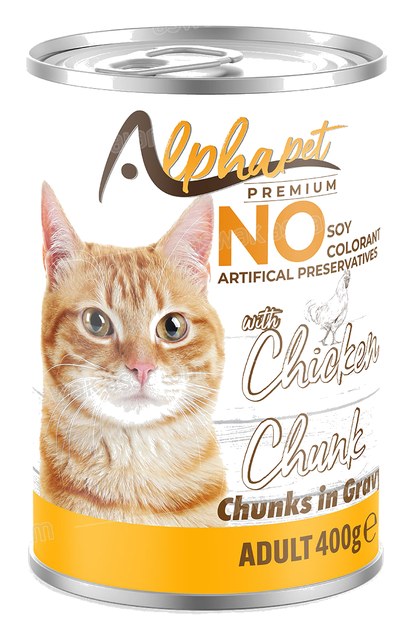 BOUCHEES POULET POUR CHAT ADULTE 400G ALPHAPET
